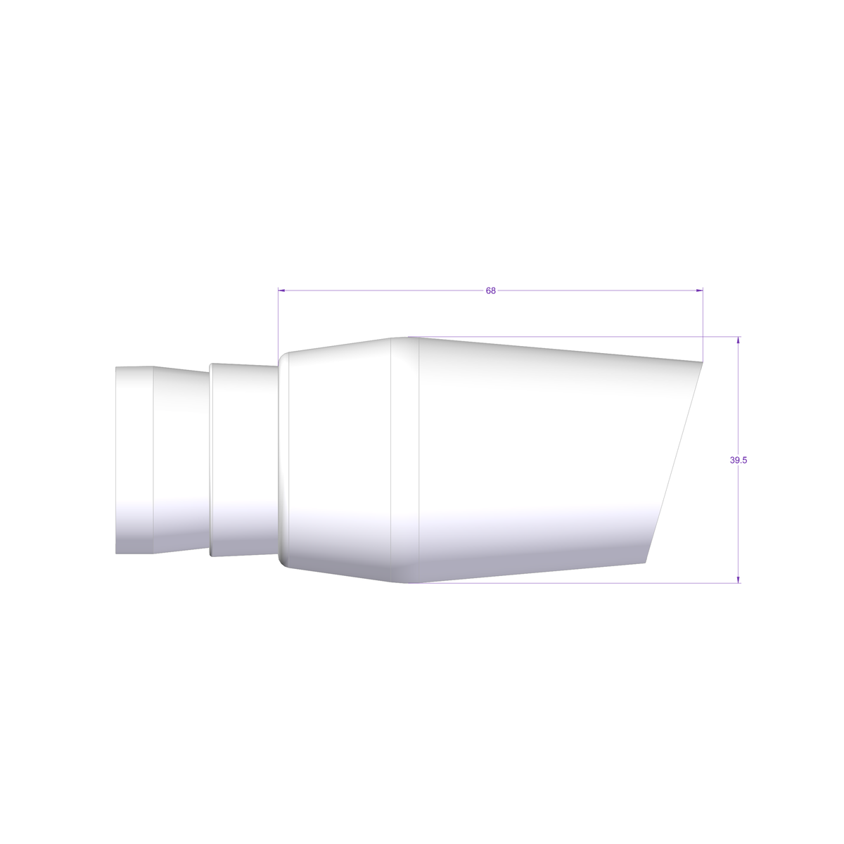 3d rendered design drawing of Strobe Blinky game lure
