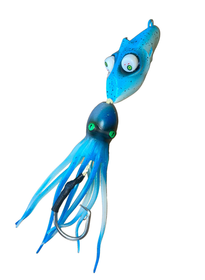 Glowbite Crazy Eyes Fishing lure for deep drops Blue