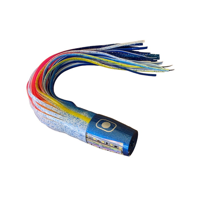 Glowbite Strobe Dr Spok flashing game lure in Blue Flyer colour