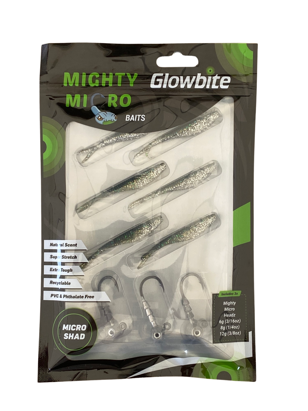 Glowbite Mighty Micro Bait - Micro Shad