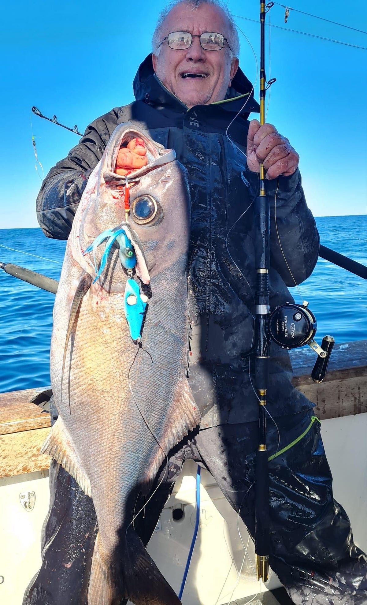 Deep Drop Lure Glowbite Crazy Eyes - Blue