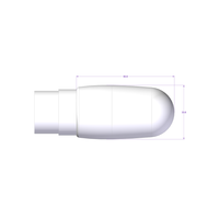 Glowbite Strobe flashing game lure side CAD view