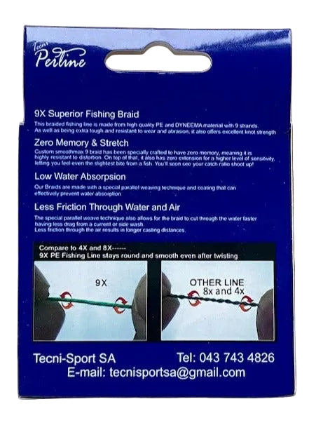 Specifications for braid fishing line