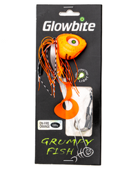 Glowbite Grumpy Fish Slider Lure - Orange